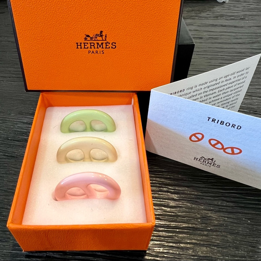 Hermes Set Of Three Scarf Rings